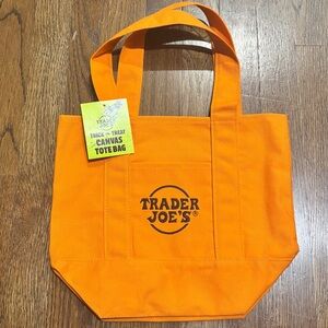 Trader Joe's limited edition Halloween Orange Canvas Tote Bag